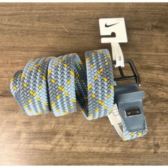Nike Golf G Flex Woven Stretch Belt Blue Men's Large L (40-42) NWT $55 Retail - Picture 3 of 9
